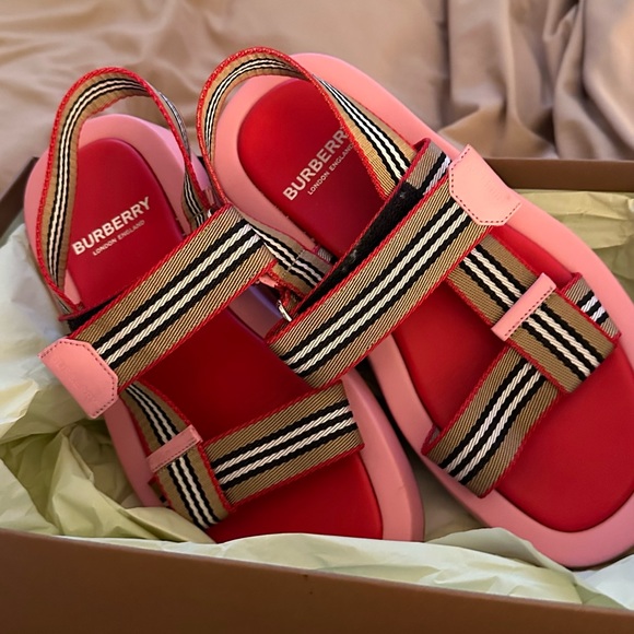 Burberry Eve Icon Stripe Sporty Sandals - worn twice. - Picture 2 of 5